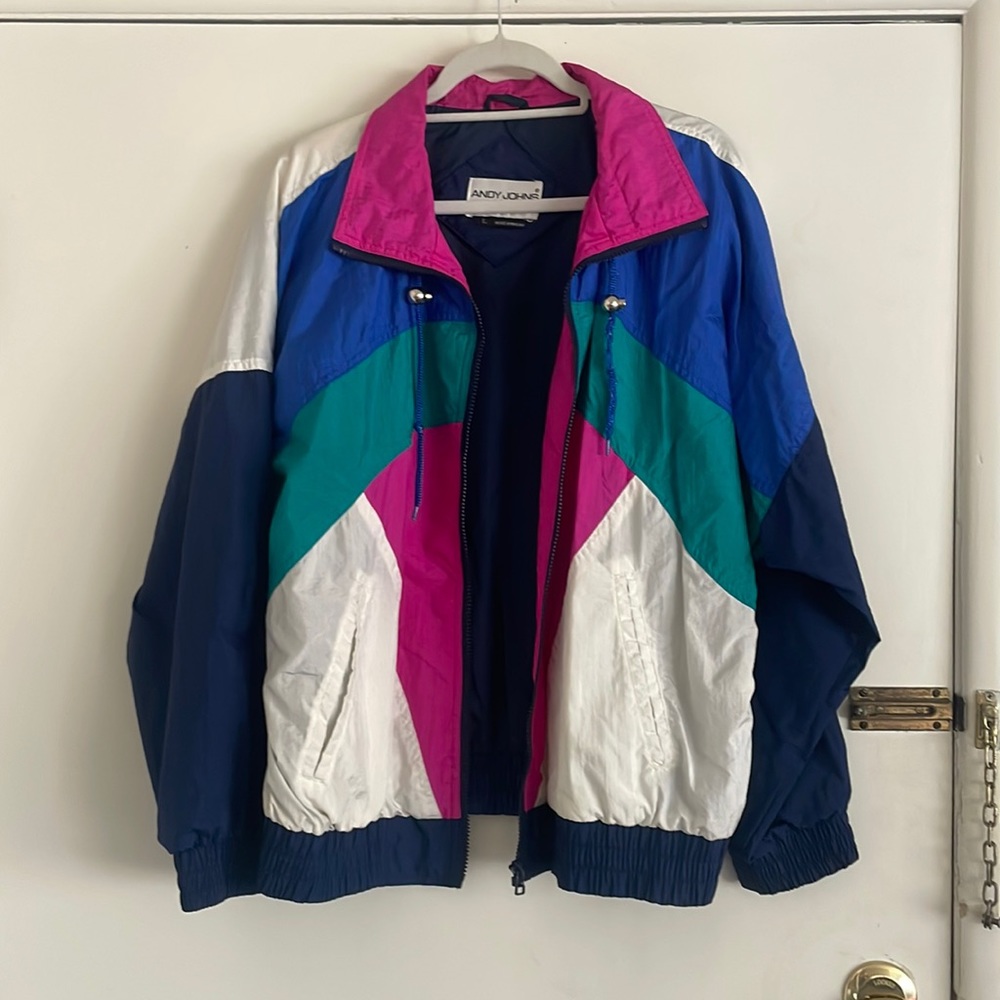 Vintage windbreaker multicolor jacket
